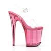 Pleaser - FLAMINGO808T Sandale à bride à la cheville, Pole dance chaussures - Chaussures de pole dance - Rose/Transparent Product image